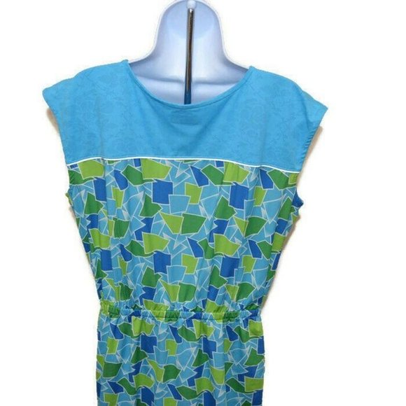 REI Novara Whittier Bike Dress Blue Mosaic Print - Picture 4 of 8